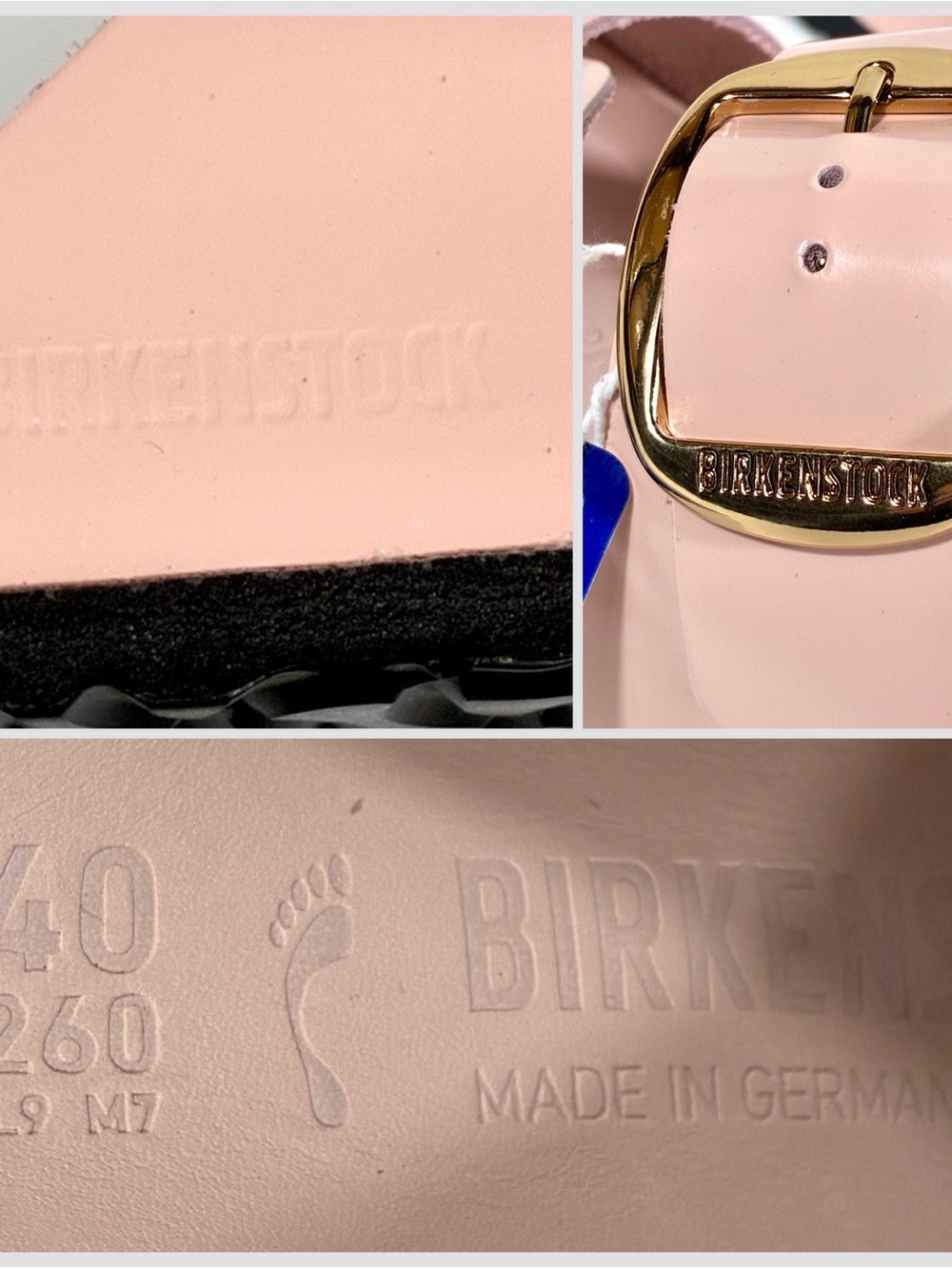 *SOLD* Birkenstock Arizona Big Buckle Natural Leather Patent High Shine - Picture 17 of 17
